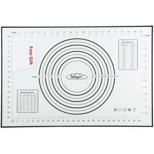 Grand tapis de cuisson antiadh/ésif en silicone avec mesure pour p/âtisserie et autres recettes et desserts