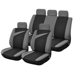 Gris Lupex Shop 17239-01 Housses de si/ège Couleur Unie pour Citroen C3