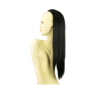 Perruque 1/2 Tête Blonde Cuivrée Claire - 60cm Raide - Synthétique - Bonnet Moyen