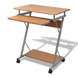 m/énage Bambou Vertical Table Pliante Ordinateur Portable Ordinateur de Bureau Bureau Poste de Travail Meubles pour /étude de Bureau /à Domicile A sixx Table Pliante