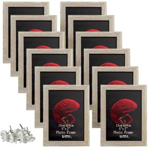Lot de 1 Cadre Photo 13x18 cm Blanc Blumtal Cadre Photo En Bois MDF Cadre Photo Sur Pied De Haute Qualité Avec Passe-partout Cadre Photo Mural
