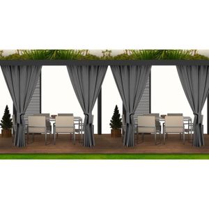 WZYJLyds Rideau Extérieur Imperméable Clair Avec Porte Zippée - Bâche Panneaux Latéraux Pergola Serre Patio Personnalisable