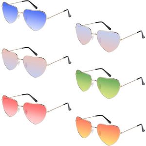 10 Paires Multicolore Lunette de Soleil Coeur sans Monture Lunette Drole pour Party Saint Valentin Photo Décoration Fournitures NC Lunette Coeur 