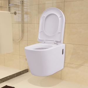 WC - TOILETTES Toilette murale Céramique Blanc