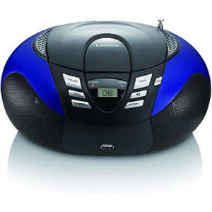 CHAINE HI-FI mini chaine hifi stéréo FM CD MP3 USB bleu noir