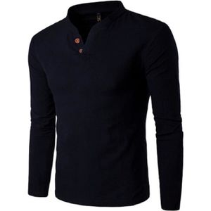 MISSMAO Homme Top t-Shirt Chemise Blouse Polo Shirt de Loisir Manches Longues en Imitation Cuir