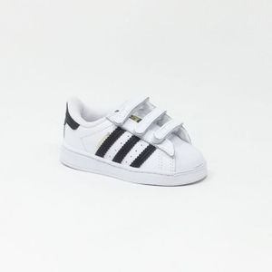 BASKET Baskets Adidas Superstar Velcro CS - Blanc - Enfant - Scratch - Synthétique