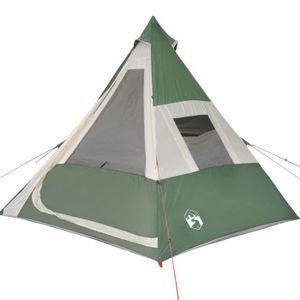 TENTE DE CAMPING ABB Tente de camping tipi 7 personnes vert impermé