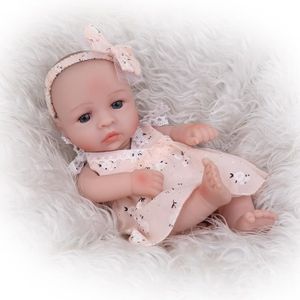 POUPÉE RUMOCOVO® Mini poupée de bébé Reborn en Silicone, 12 pouces 29 cm,avec fleur, cadeaux d'anniversaire et de noël,open eyes doll