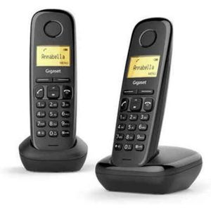 Téléphone fixe Téléphone Fixe A170 Duo Noir Sans Fil (2 Uds)[J797