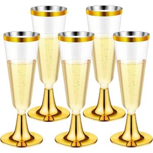 Flute Champagne Plastique 50 Pcs, Coupe Champagne Plastique, Coupe De Champagne  Plastique Pour Mariages, Anniversaires, Fêtes[H928] - Cdiscount Maison