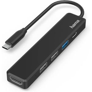 HUB Hama Hub USB-C Multiports (Adaptateur 5 en 1: 3 US