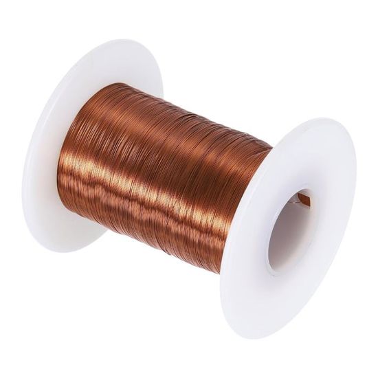 Fil Magnétique Cuivre émaillé 0,06 Mm - 3974 M (13038 Pieds), 100g, Rouge - Marque Uxcell, Neuf