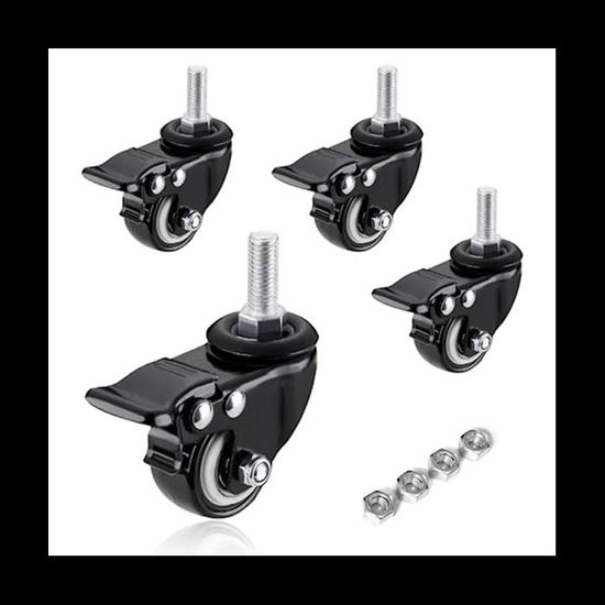 4 Roulettes Silencieuses Pour Porte Coulissante D’armoire - Fixation Facile Et Robuste En Fer - 8