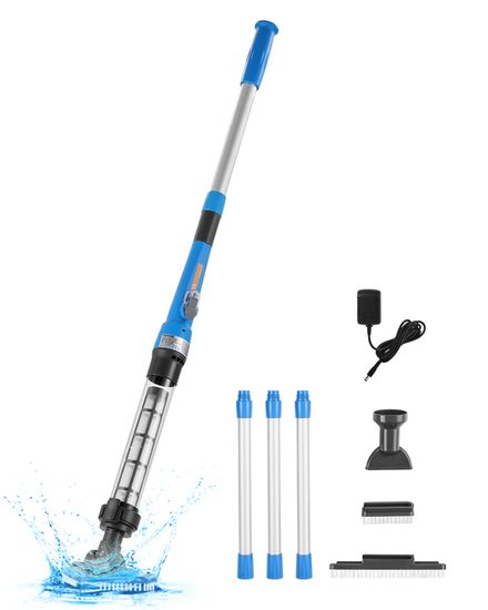Balai PoolyPoly Aspirateur De Piscine Sans Fil, Aspirateur Manuel à Batterie Aspirateur Piscine