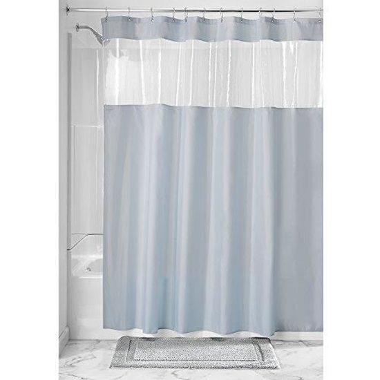 183,0 cm x 183,0 cm rideau douche et baignoire en polyester cloison douche à motif treillis InterDesign Trellis rideau de douche textile gris