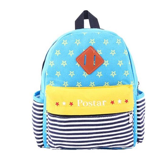 Sac à Dos Enfant Motif étoile Football - Ensemble 3 Pièces (sac à Dos + Sac Bandoulière + Trousse)