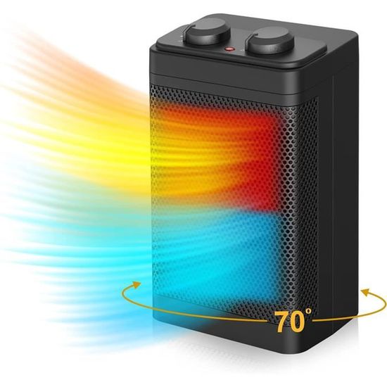 Chauffage Appoint 1500w Chauffage D'Appoint 1500W PTC - 4 Modes, Minuterie 24H, Télécommande | Silencieux, Anti-Chute Radiateur Sécurité