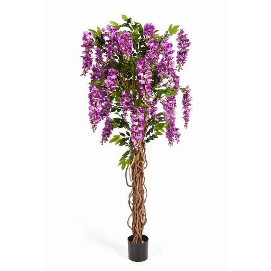 Lot De 24 Guirlandes Glycines Artificielles Violettes - 1,5 M, Soie, Pour Décoration Intérieure/extérieure, Mariage, Fête