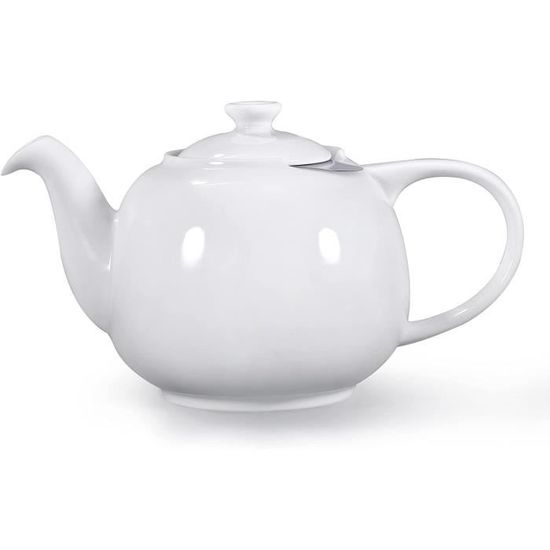 THÉIÈRE PORCELAINE BLANCHE 1400 ML - Yatout Home