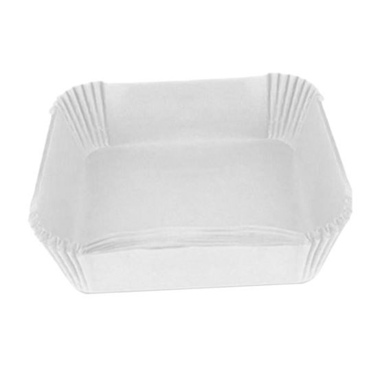 PETHREE Papier Cuisson Air Fryer 8-10L XXL, 100 Pièces Sans BPA Épaissi 23-27cm Papier Carré Sulfurisé Pour Air Fryer, Antiadhésive Accessoires Moule Papier Friteuse - Épaisseur 100um