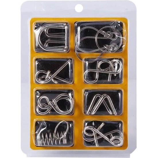 24 Casse-Tête Métalliques – Jeux De Démêlage IQ – Ensemble De Puzzles Fil Métal Pour Adultes Et Enfants – Défi Cérébral