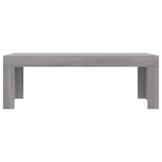 Table Basse Effet Béton 102x50x36 Cm - Gris - Bois D'ingénierie