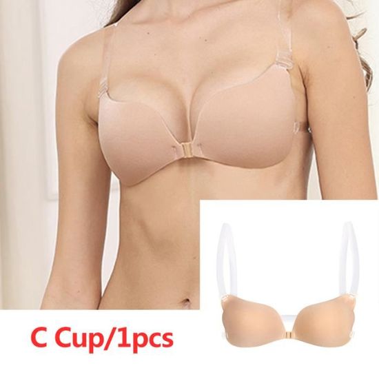 Soutien-gorge Réutilisable Soutien-Gorge Adhésif Silicone Beige - Sans Bretelles Réutilisable - Pour Robes Dos Nu Soutien Gorge Sans Bretelle