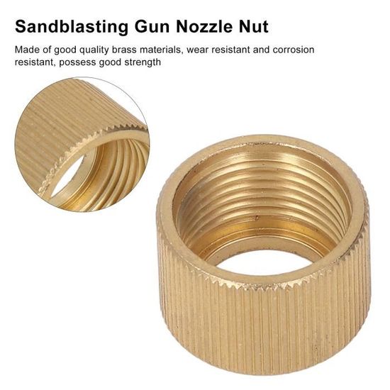 Écrou De Blocage Buse Pistolet Sablage Laiton - Compatible AS118 Pièce Rechange Précision