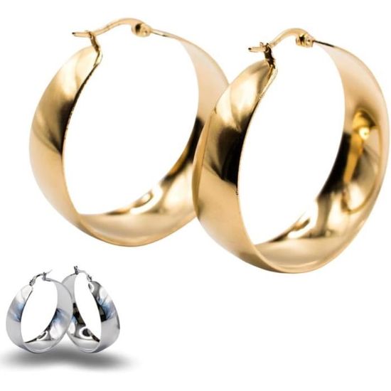 Créoles Or Torsadé - Boucle D'oreille Or Rose