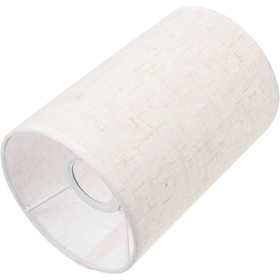 Lot De 2 Abat-jour Ronds En Lin Beige - Pour Lampe De Bureau Ou Chevet, Style Rustique Et Naturel
