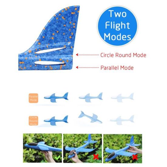 Sunshine Smile Avion Mousse,4Pcs Manuel Planeurs Enfant Jouet,Jouet Modèle Mousse Avion Cadeau,Avion Jouet Sports De Plein Air,Lancer De Planeur,Avion Planeurs Enfant