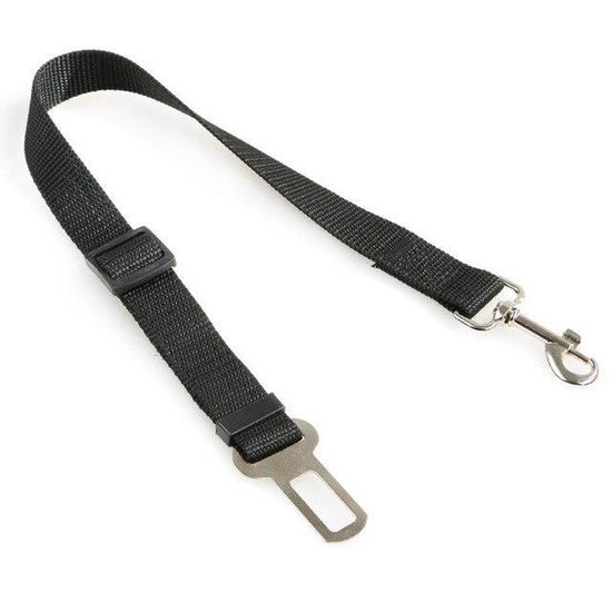 Harnais Ceinture De Sécurité Voiture Pour Chien - Noir - Réglable Et Réfléchissant