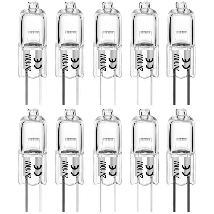 Ampoule Halogène G4 T3 10 Watt 120lm G4 Lampe BiPin AC DC12 Volt
