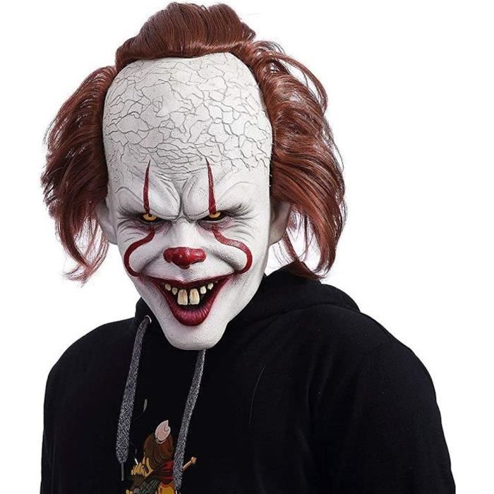 Le Masque de Stephen King, Pennywise Effrayant Masque de Latex, Masque d'horreur Joker Masque Masque de Clown Halloween Cospla