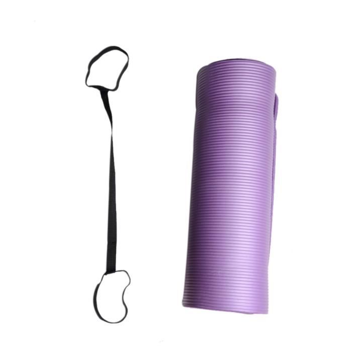 Tapis de Yoga pliable-Tapis de sport-Pour la maison-183x61x1.5cm-Avec une Sangle de transport-Violet