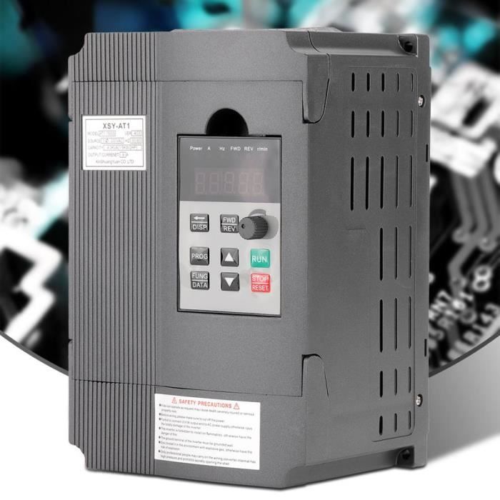 220V Contrôleur de vitesse d'entraînement variable de fréquence VFD monophasé pour le moteur triphasé de 1.5kW