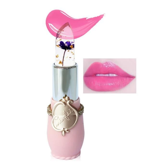 Beauté Bright Flower Crystal Jelly Lipstick Magic Temperature Change Color Lip7
