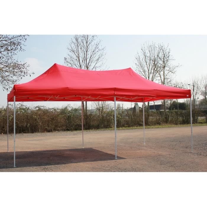 Barnum Pliant 3x6m Rouge - Tente Pliante Etanche