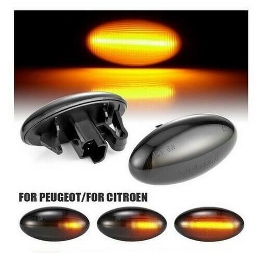 Clignotants latéral dynamique LED Orange Citroen C1 C3 C5 Xsara Peugeot 407