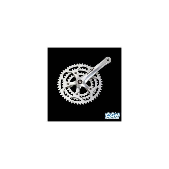 Pedalier route triple 50-40-30d l172.5 strong impact argent