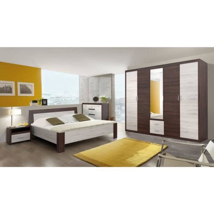 Azurahome - Chambre LENA Wengé 160*200 cm
