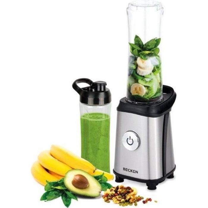 Becken Mini Blender Mix and Go - 350W - Noir - Acier inoxydable - Capacité 0.6L - BTB2692