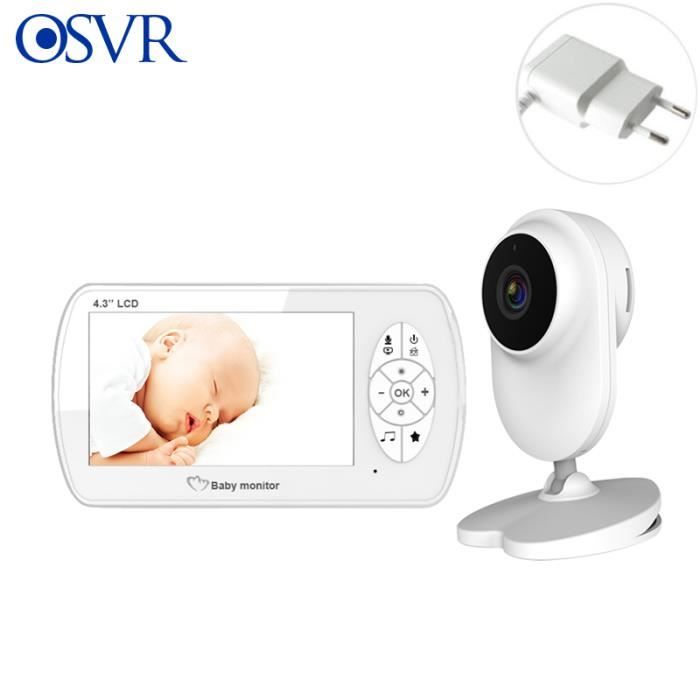 BABY PHONE - ECOUTE BEBE,Moniteur vidéo bébé 4.3 pouces avec caméra Audio bidirectionnel nounou bébé sécurité - Type EU Plug #A