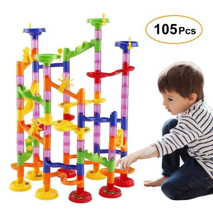 Jouet DIY Blocs de Construction Marble Runs Coaster Railway Construction Jeu De Marbre pour 4 Ans Garçons Filles Cadeau Jouet