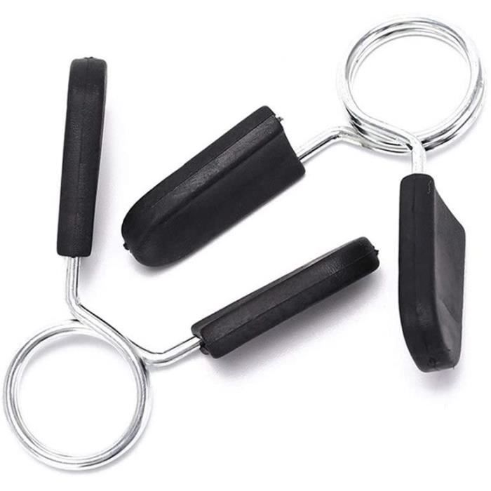 Accessoires Barbell 2pcs 25mm Spring Barbell Gym Clip Poids Barre haltère Verrouillage Clips Collier de Serrage Gym Equipment 733