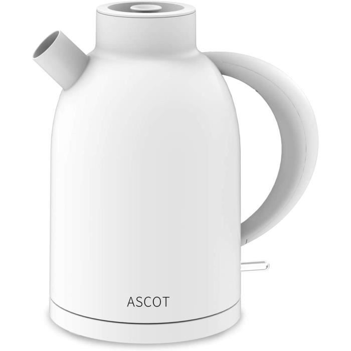 ASCOT Bouilloire électrique compacte d'une capacité de 1.6 litre, sans BPA et silencieuse, puissance de 2200W et système de protecti