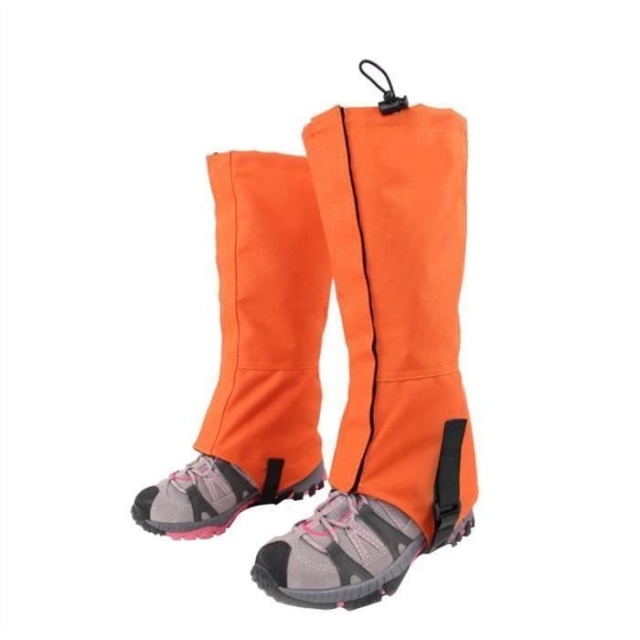 Waterproof randonnée en plein air Chasse Escalade Marcher Neige Legging guêtres - Taille M (Orange)
