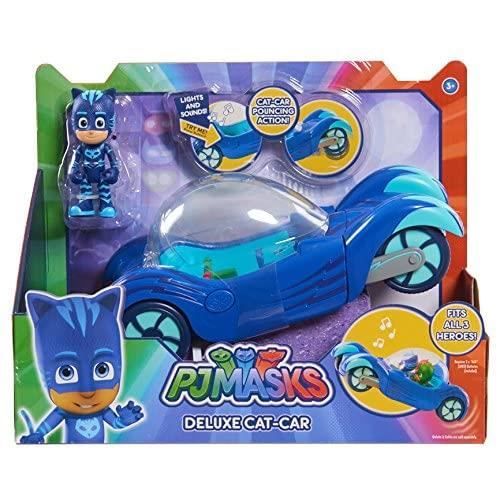 VEHICULE MINIATURE ASSEMBLE ENGIN TERRESTRE MINIATURE ASSEMBLE PJ Masks – Véhicule Deluxe Cat-Car, Couleur Bleue (Just 633