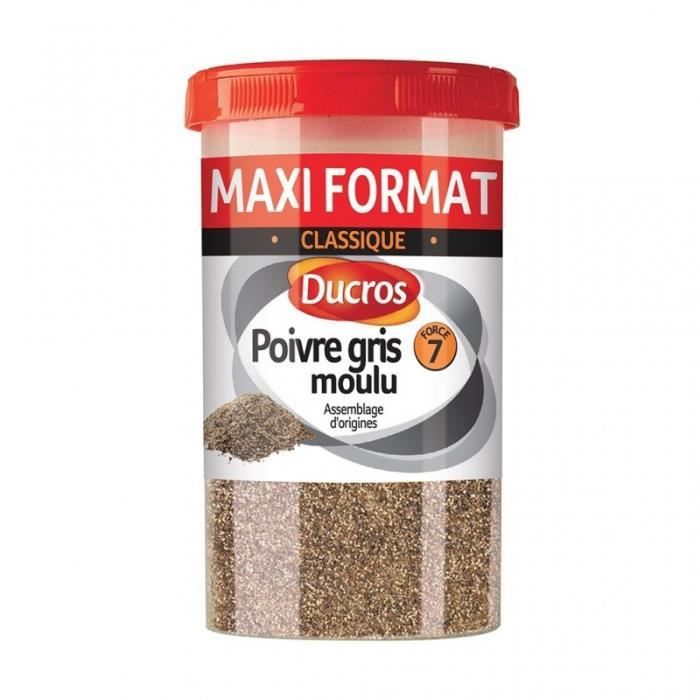 Ducros Poivre Gris Moulu Assemblage d’Origines Classique Maxi Format 90g (lot de 3)
